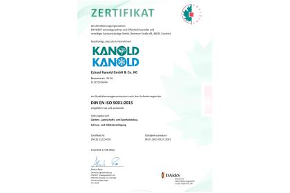 ISO 9001:2015 bestätigt