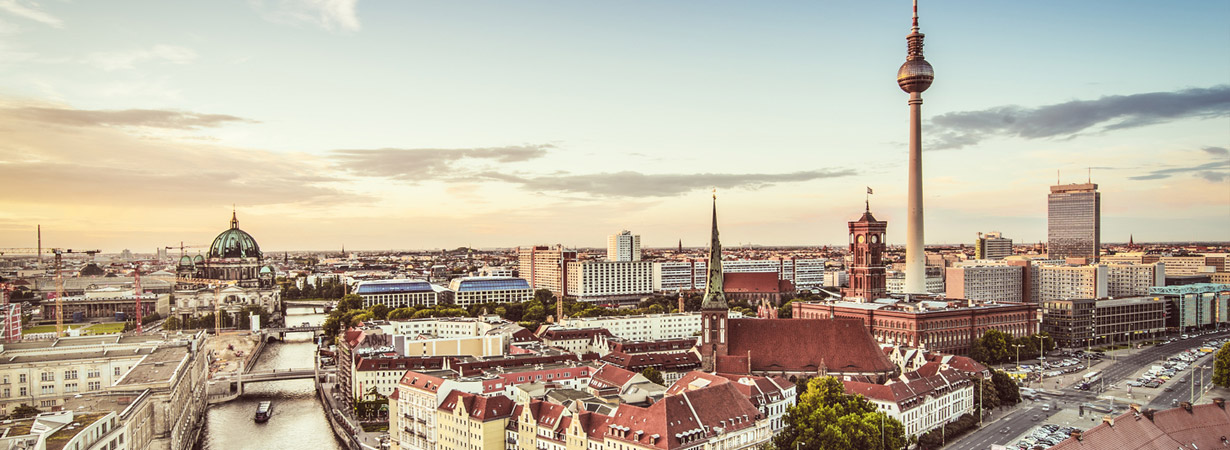 Berlin im Sonnenuntergang